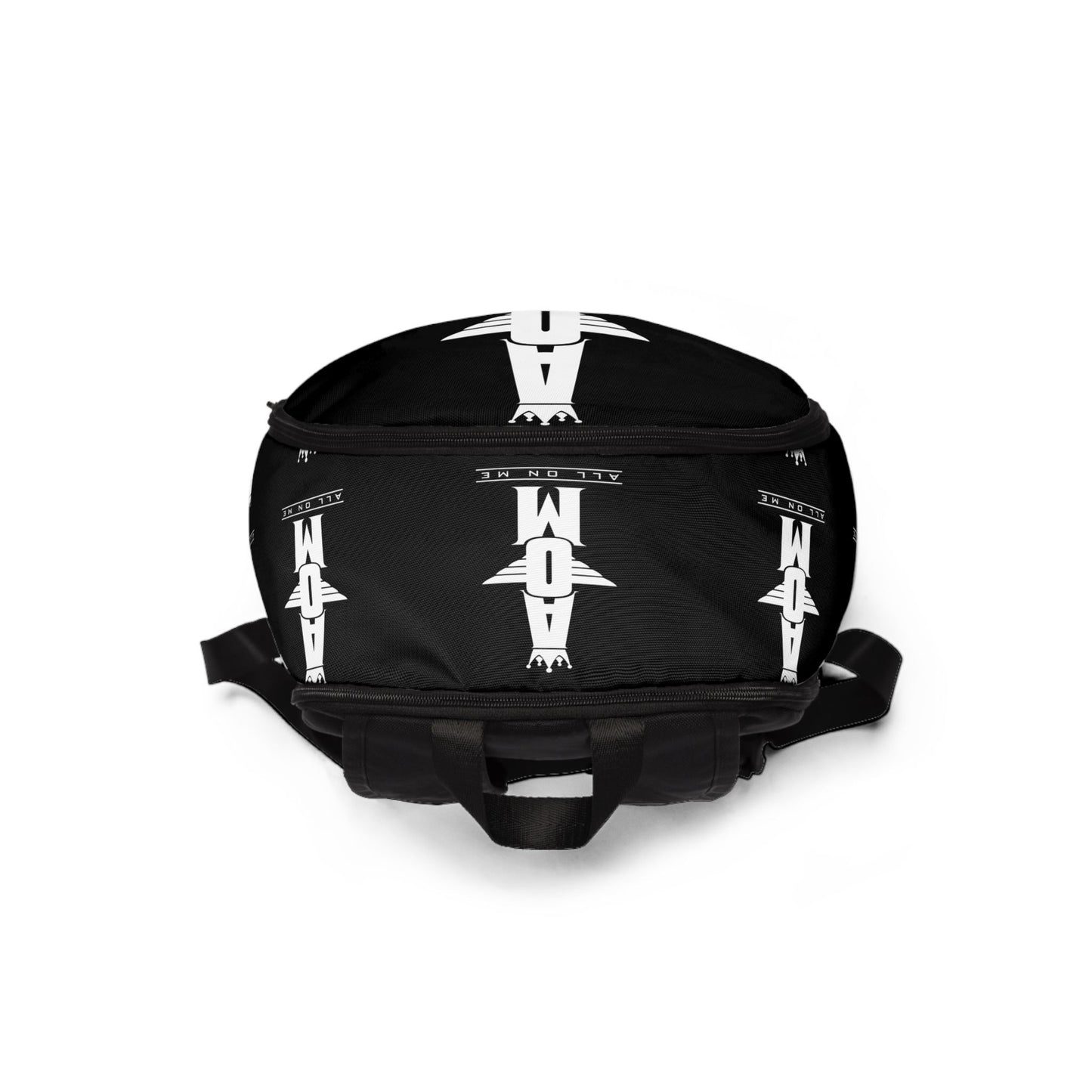 Stylish "AOM" Backpack (BLK/WHT)
