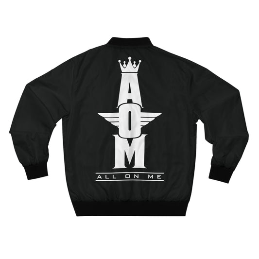 Stylish AOM Bomber Jacket (blk/wht)