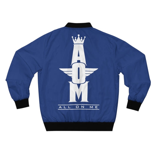 Stylish AOM Bomber Jacket (blu/wht)