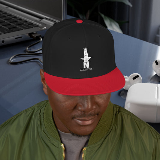Stylish Embroidered "AOM" Snapback Cap