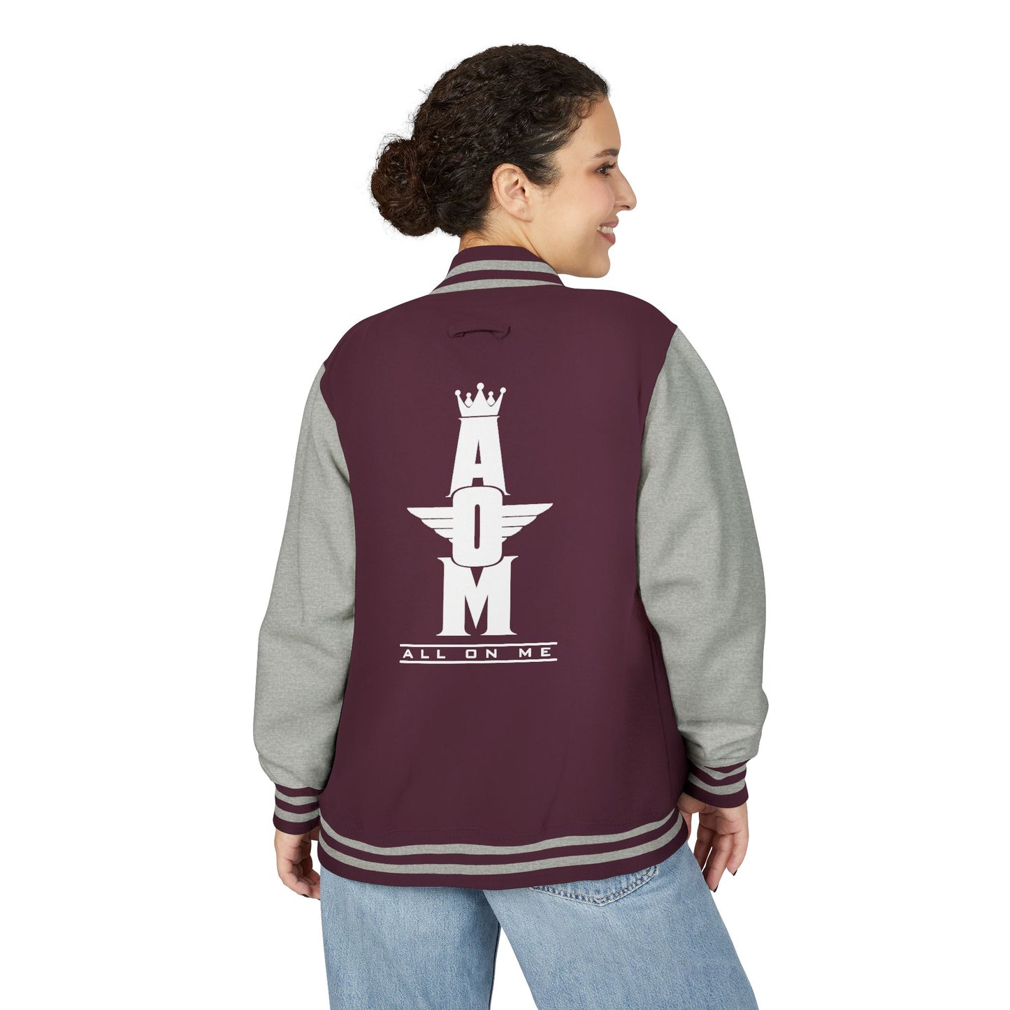 Unisex  Heavyweight "AOM" Letterman Jacket