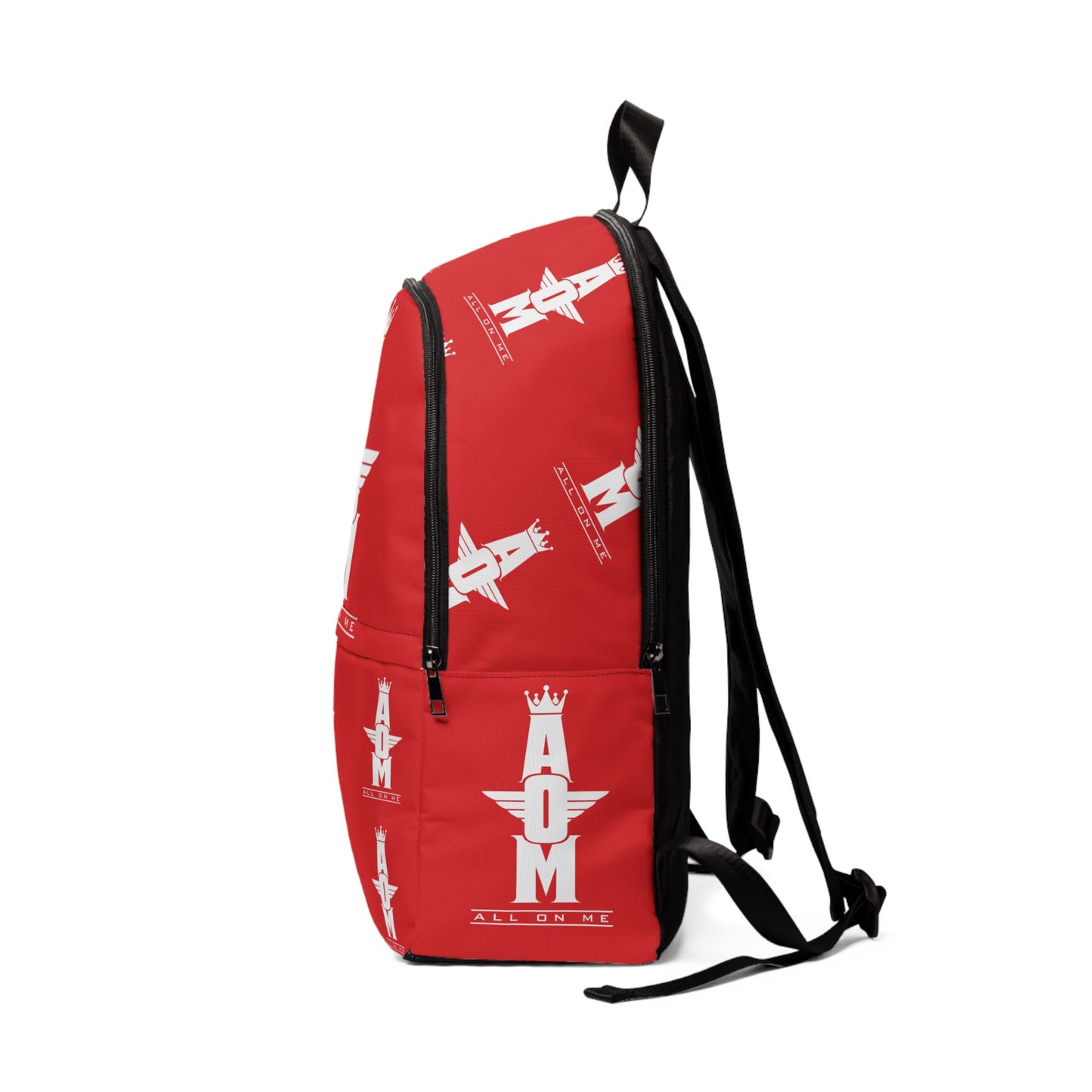 Stylish "AOM" Backpack (RED/WHT)