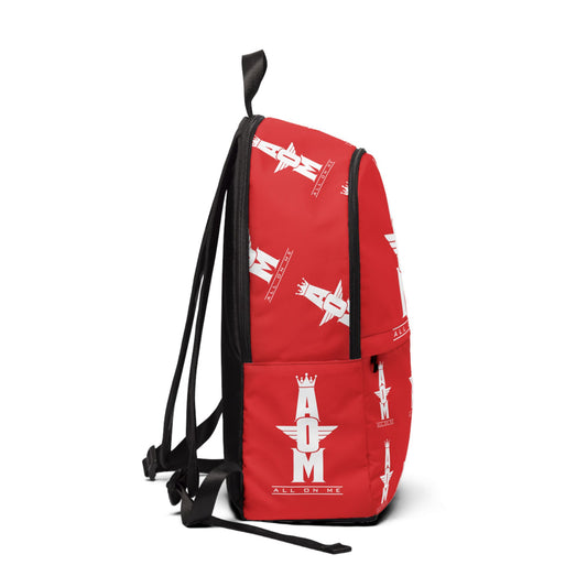Stylish "AOM" Backpack (RED/WHT)