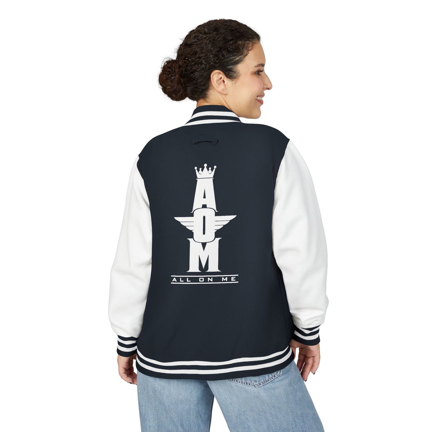 Unisex  Heavyweight "AOM" Letterman Jacket