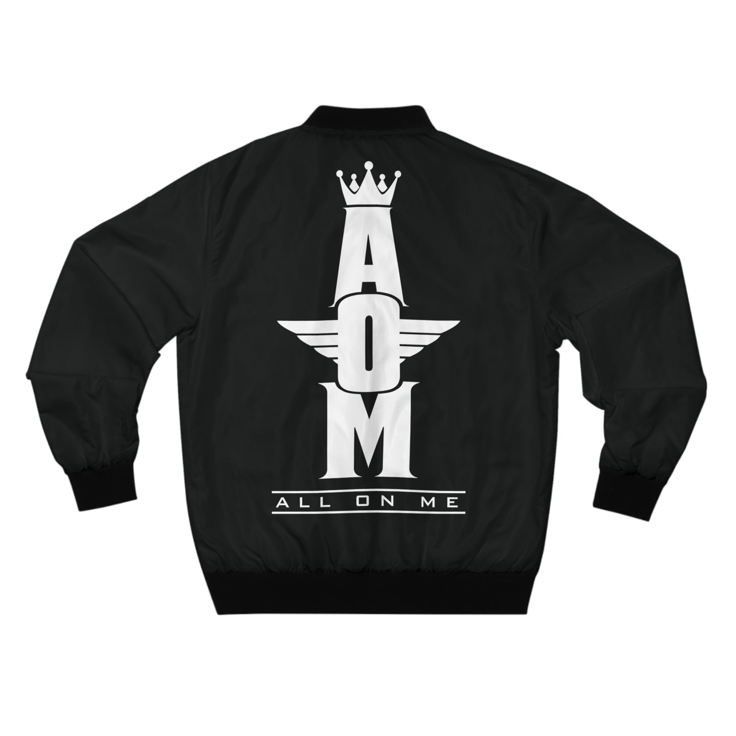 Stylish AOM Bomber Jacket (blk/wht)