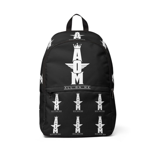 Stylish "AOM" Backpack (BLK/WHT)