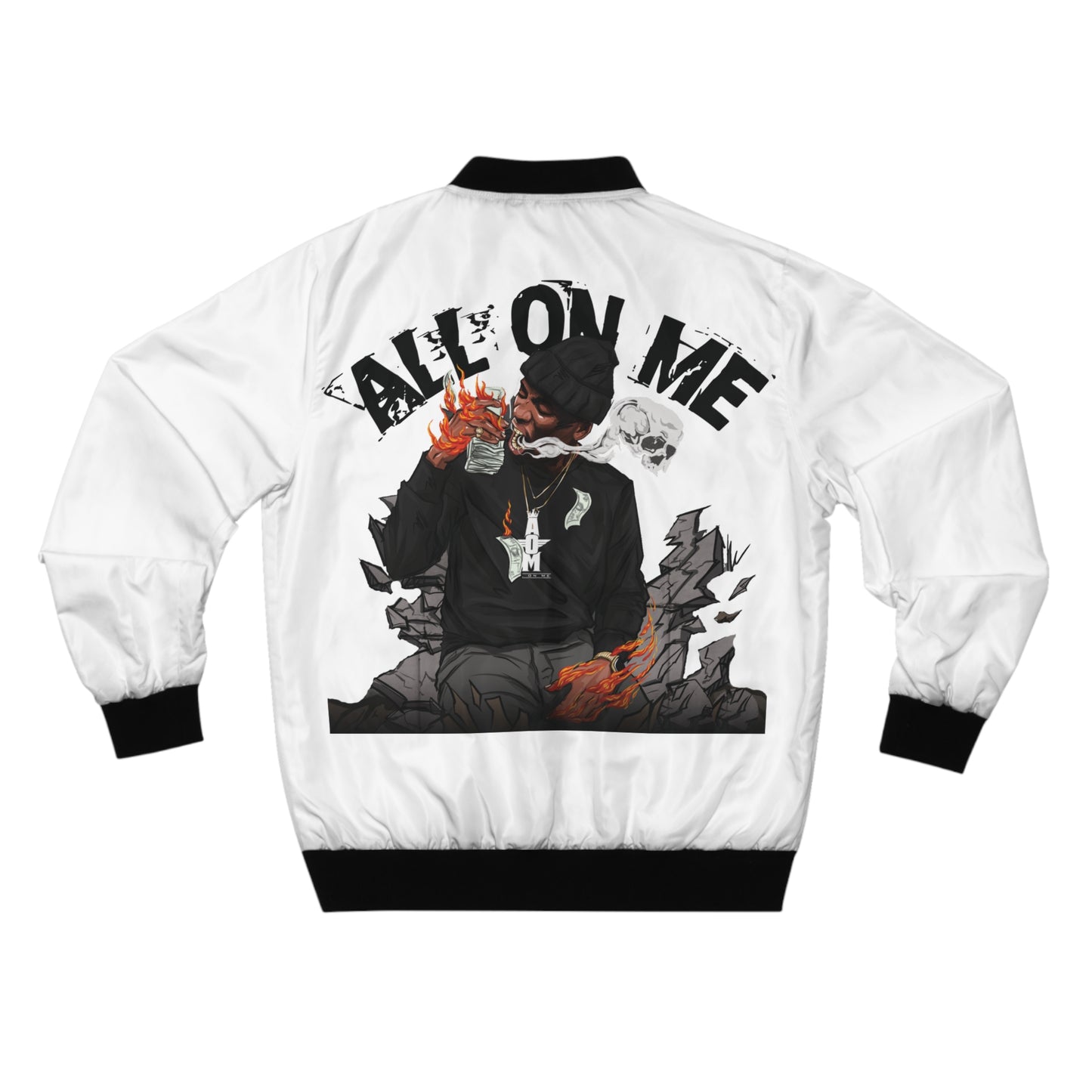 All On Me "Fire Bandz" Bomber Jacket