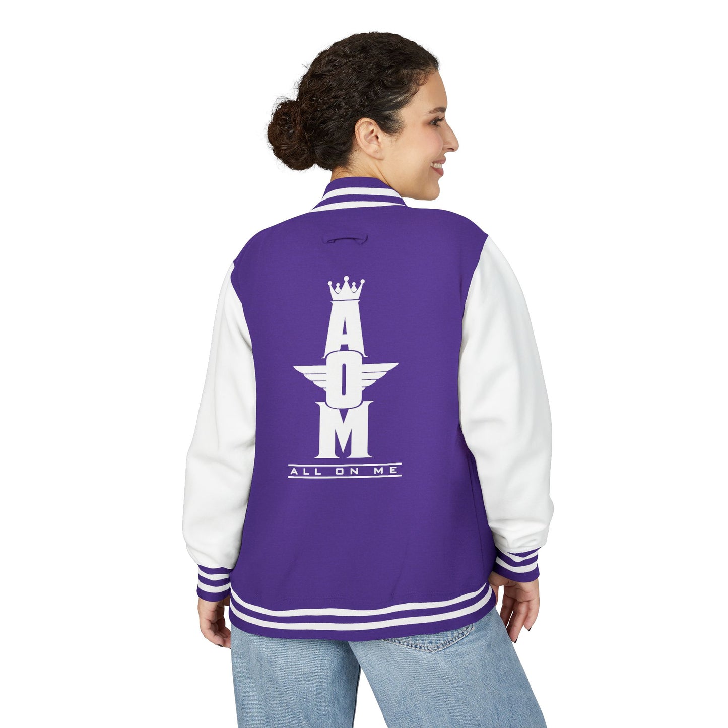Unisex  Heavyweight "AOM" Letterman Jacket