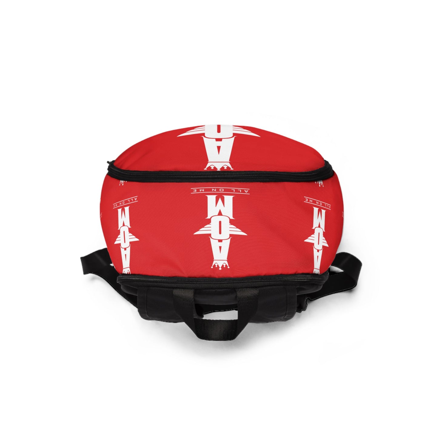 Stylish "AOM" Backpack (RED/WHT)