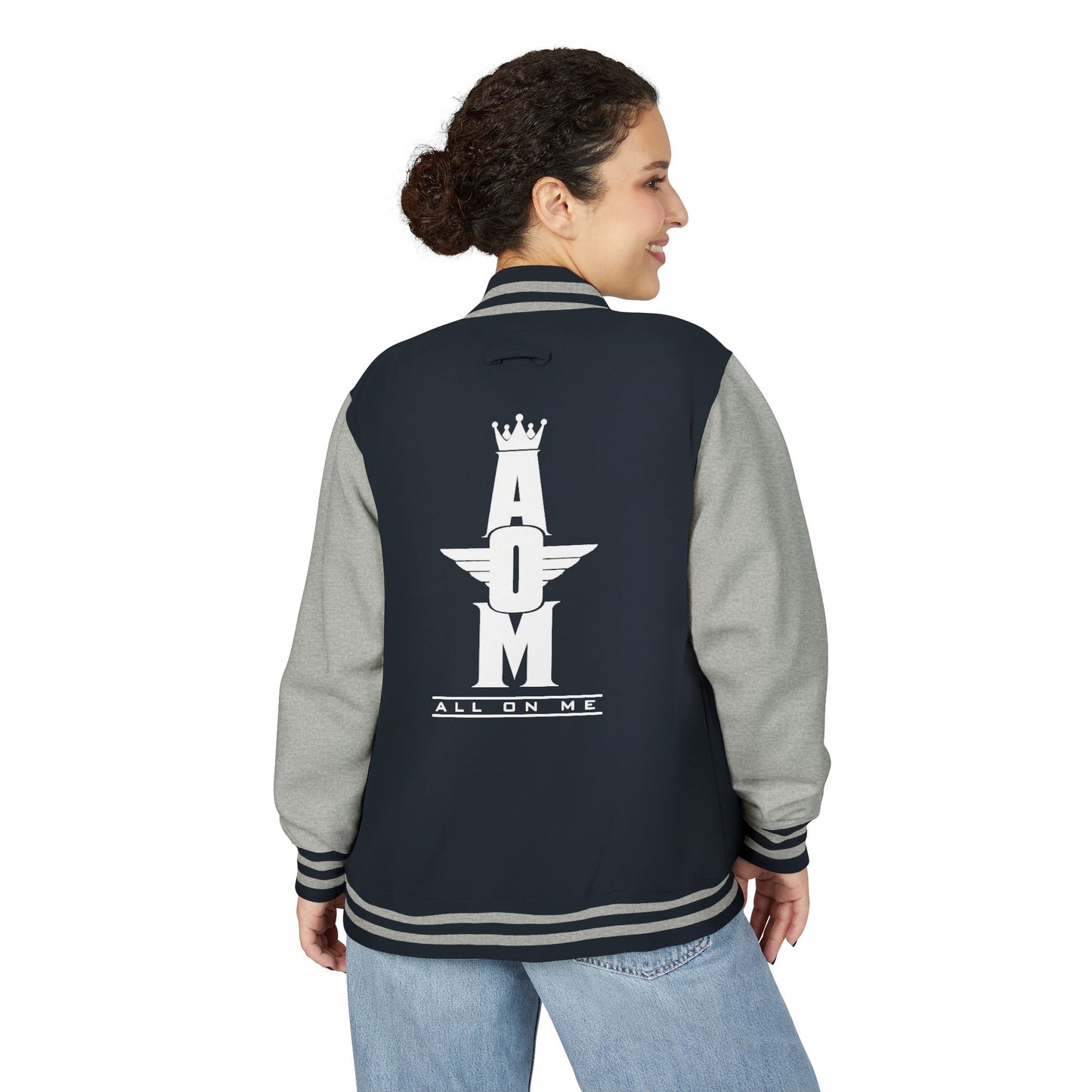 Unisex  Heavyweight "AOM" Letterman Jacket