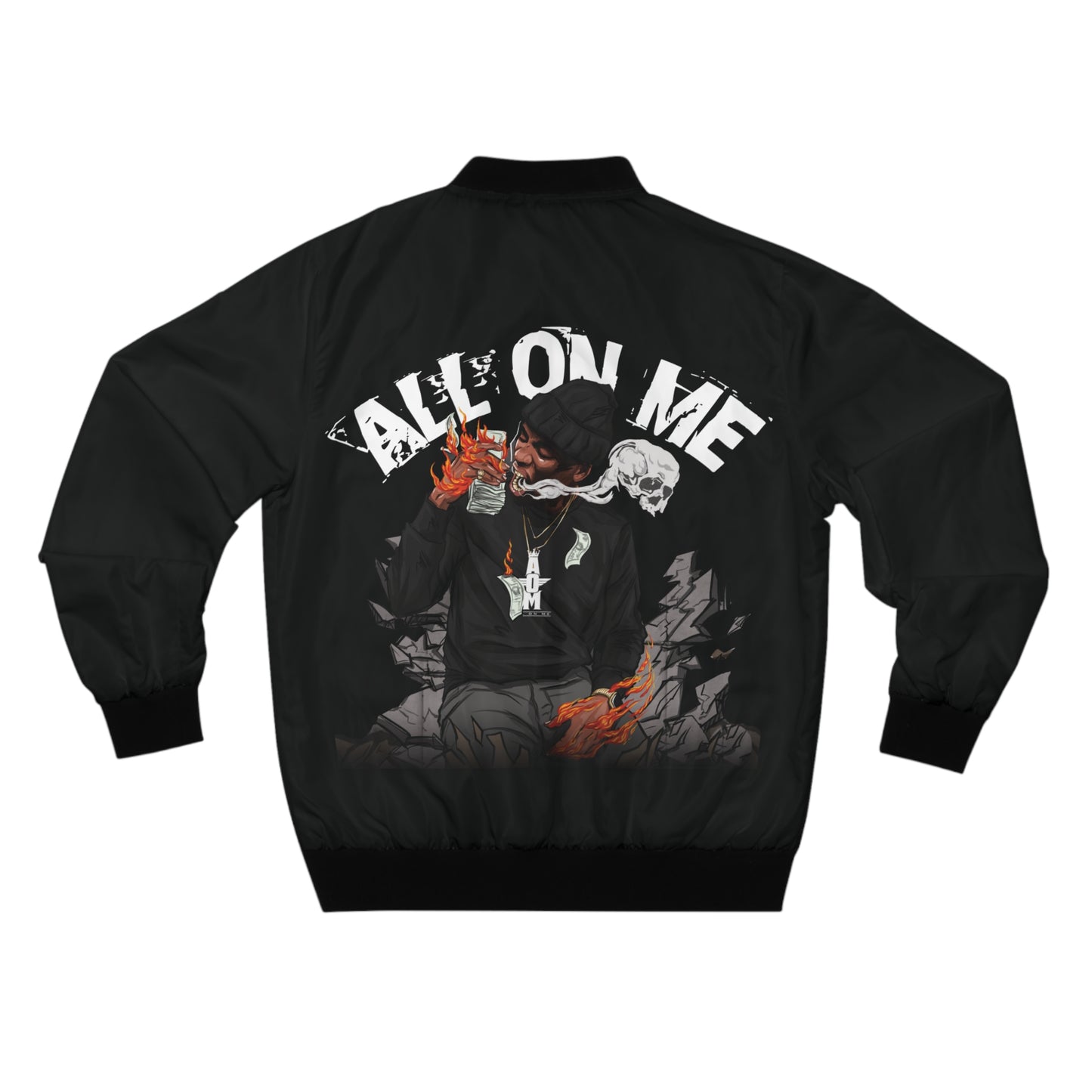 All On Me "Fire Bandz" Bomber Jacket