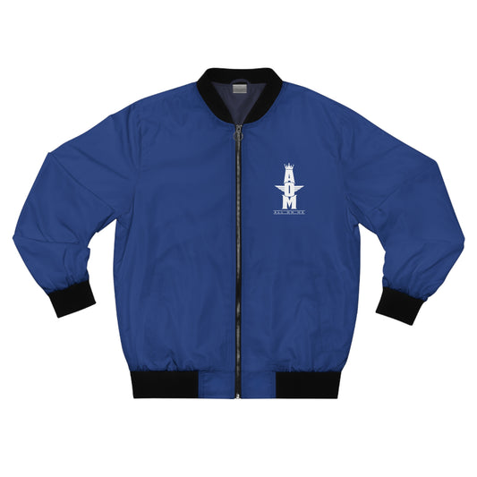 Stylish AOM Bomber Jacket (blu/wht)